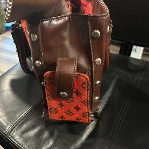 Designer Red and Brown Women's Bag thumbnail 7