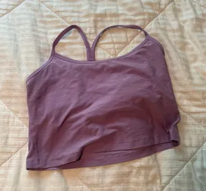 Lavender Beyond Yoga crop Slim Racerback Tank Top Crisp Sports Bra thumbnail 1