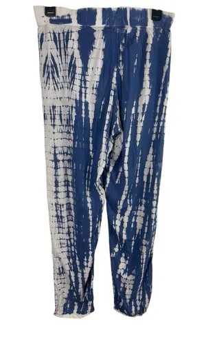 Darah Dahl Women’s Tie Dye Pants Blue White Boho Lounge Casual Lightweight M thumbnail 2