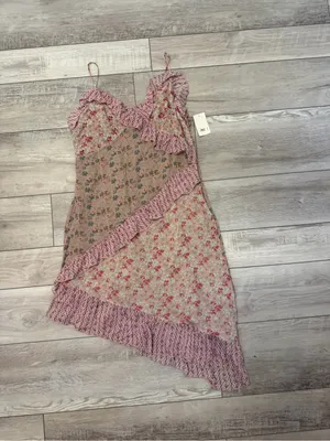 NWT Lucky Brand Coastal Cowgirl Coquette Floral Asymmetrical Midi Dress - Large thumbnail 12