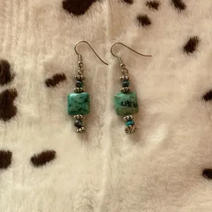 Authentic turquoise earrings Blue thumbnail 1