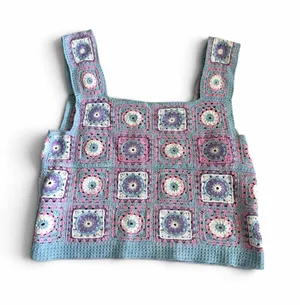 Staccato Pastel Granny Square Crochet Tank Top thumbnail 1
