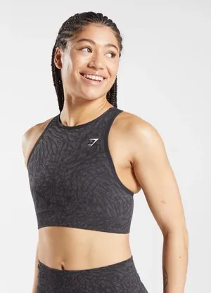 Gymshark Adapt animal print seamless sports bra size medium thumbnail 1