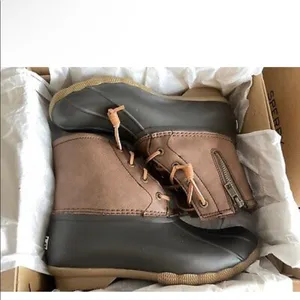 Sperry Top sider Sweetwater STS83684 brown tan quilted duck boots size 9.5 NEW thumbnail 2