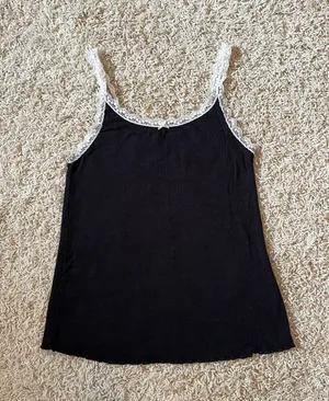 Aerie Black Lace Tank thumbnail 1