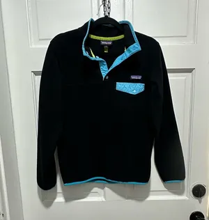 Patagonia Women's Vintage Synchilla Fleece Pullover 1/4 Snap Fleece Jacket Sz S thumbnail 2