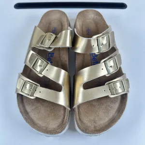 Birkenstock Betula Leo Soft Footbed Women's EU 38/US 7 Metallic Gold Birko-Flor thumbnail 4