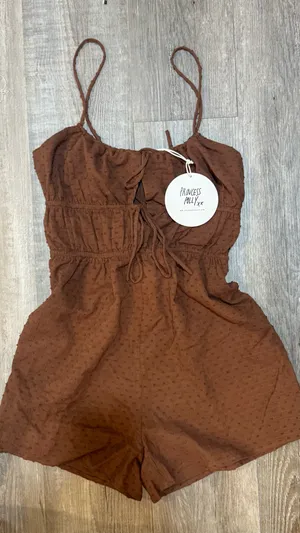 princess polly brand new brown romper thumbnail 1