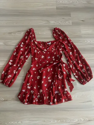 Reformation Cammi Red Floral Mini Dress Cassia 6 thumbnail 5