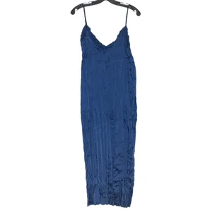 NWT Zara Dress Slip Midi Blue M Spaghetti Strap Minimalist 90s Y2K Date Night thumbnail 3