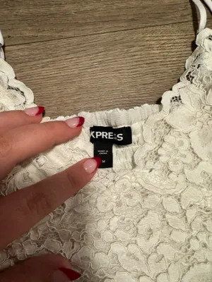Lace Express Top Crop White Medium thumbnail 2