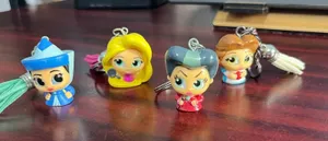 Just Play Disney Princess Keychain Lot Belle Rapunzel Fairy Godmother Tremaine thumbnail 1