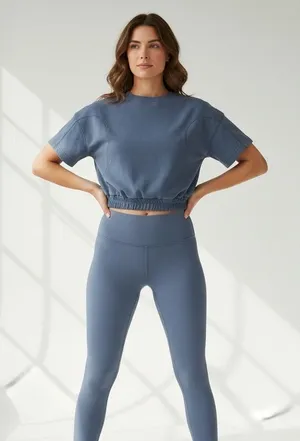 Lululemon Softstreme Gathered Tee in‎ Blue thumbnail 1