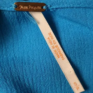 Free People Cora Embroidered Mini Dress Womens Size S Blue Boho Tassel Beachy thumbnail 8