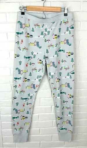 Old Navy Waffle Knit Holiday Winter Print Lounge Pants Size L thumbnail 1