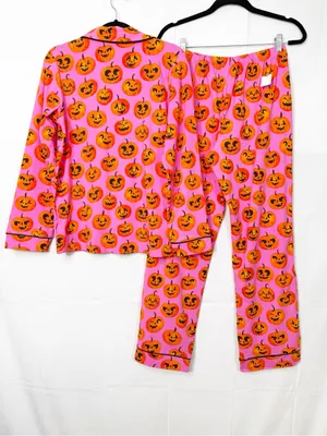 BedHead PJs Jolly Jack-O-Lantern Long Sleeve Classic Stretch Jersey Pajama Set thumbnail 5