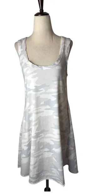 Z Supply Dress Women Medium Gray Camo Avery‎ Tank Mini NWT Athleisure Gorpcore thumbnail 1