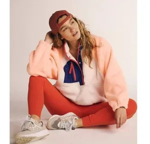 FREE PEOPLE Hit The Slopes Colorblock Pullover Sport Canvas Combo Size X-Small thumbnail 12