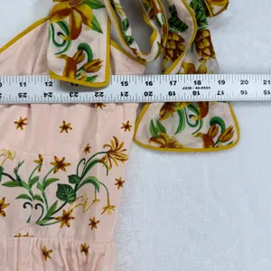 Farm Rio Botanical Beauty Pink Laces Cup‎ Midi Dress Floral Size M 334844 thumbnail 6