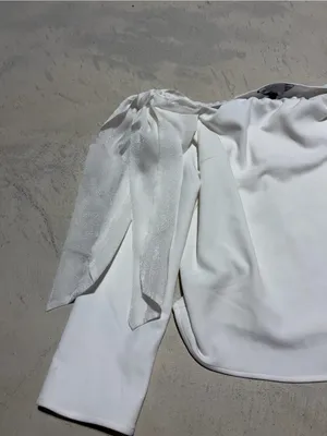 Strut & bolt NWT Off-Shoulder White LONG Sleeve Women's Top medium MSRP$65 thumbnail 2