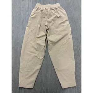 Nike Women's DQ6809-200 Essential Woven High Rise Joggers Beige XS thumbnail 2