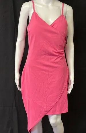 Planet Gold Women's Pink Asymmetrical Dress Sz XL SKU 4209 thumbnail 1
