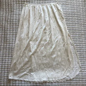 Vassarette white lace slip maxi skirt thumbnail 1