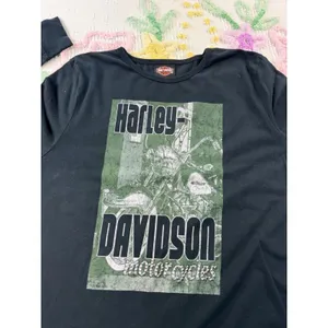 Harley‎ Davidson Motorcycles Black Long Sleeve Graphic Tee Shirt X-Large thumbnail 6