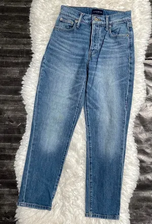 Lucky Brand Medium Wash Blue Denim High Rise Jeans Button Fly Casual Normcore thumbnail 1