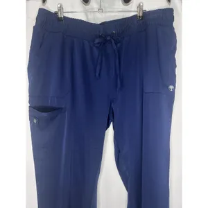 HH Works Healing Hands Women's Jogger Cargo Pants Scrubs Size 1X Petite Navy thumbnail 2