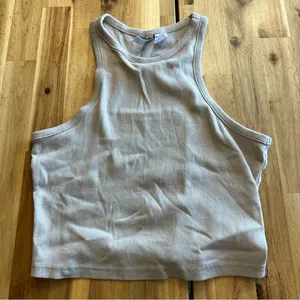 H&M Divided Ribbed Racerback Tank Top – Beige (Size L) thumbnail 1