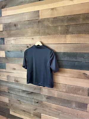 H&M Divided Black Satin Button Up Blouse Short Sleeve XXS thumbnail 4