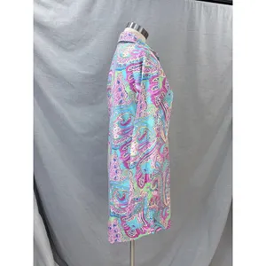 Lauren Ralph Lauren Paisley Shirt Dress 100%‎ Cotton XS/XP Turquoise Pink Tunic thumbnail 8