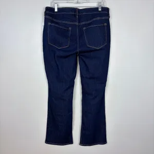 Old Navy Mid-Rise Wow Boot-cut Dark Wash Jeans Denim Casual NWT Size 14 Short‎ thumbnail 7