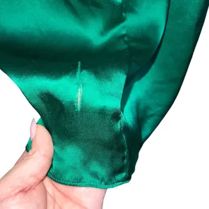 X Revolve Mezcal 100% Silk Maxi Gown In Dark Green thumbnail 9