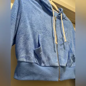 LIKE NEW Target Colsie Terry Cloth Blue Zip-Up Hoodie - S thumbnail 3