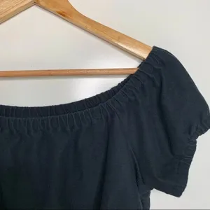 Madewell Black Melody Off-The-Shoulder Top Size Large thumbnail 8