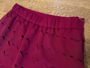 NWT Hollow Out Burgundy Maxi Skirt size L thumbnail 10
