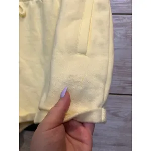 Victoria's Secret PINK Ivy Fleece Rolled Hem Shorts Yellow XL NWT thumbnail 4