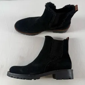 Sam Edelman Jaclyn Suede Sherpa Lined Chelsea‎ Boot in Black Size 6 thumbnail 2