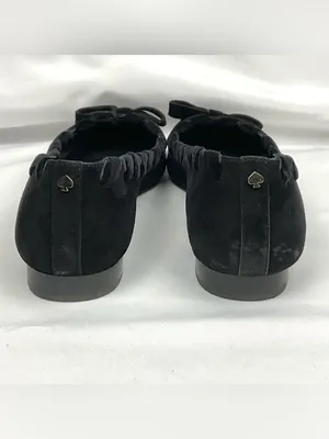 Kate Spade Ruffle Bow Flats Sz 8.5 Shoes Kalani Suede Pointed Toe thumbnail 5