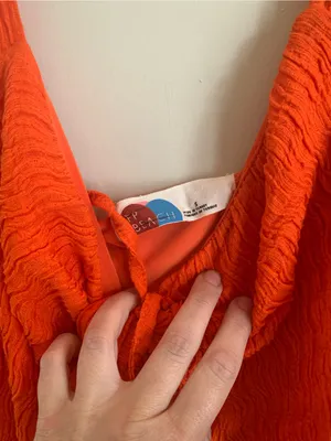 Free People Beach Maxi Orange Dress Summer Women Size Small Slit Outfit Casual thumbnail 3