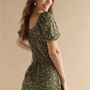 Francesca’s Floral Green Dress thumbnail 3