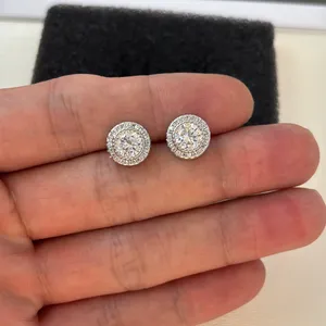 10mm CZ Stud Earrings for Men Women Streetwear Hip Hop Punk Unisex Earrings thumbnail 6