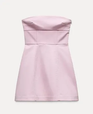 dress pink sleeveless mini bow wedding coctail party night out thumbnail 6