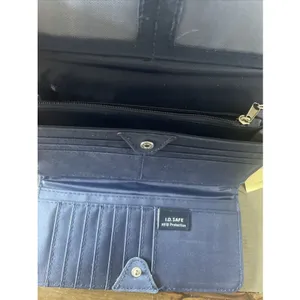 Nautica Floral‎ RFID Trifold Wallet Womens Size OS Blue Vegan Leather Clutch thumbnail 5