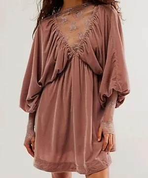 - Free people Portia velvet mini dress thumbnail 1