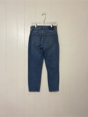 Abercrombie & Fitch Curve Love Mom Jeans High Rise Distressed Blue Size 25 thumbnail 6