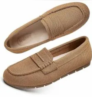 Woven Penny Loafers Mules in Tan for Women thumbnail 1