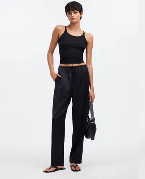 Black Satin Pants thumbnail 2